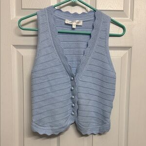 Chelsea & Theodore Sky Blue Knit Tank Top